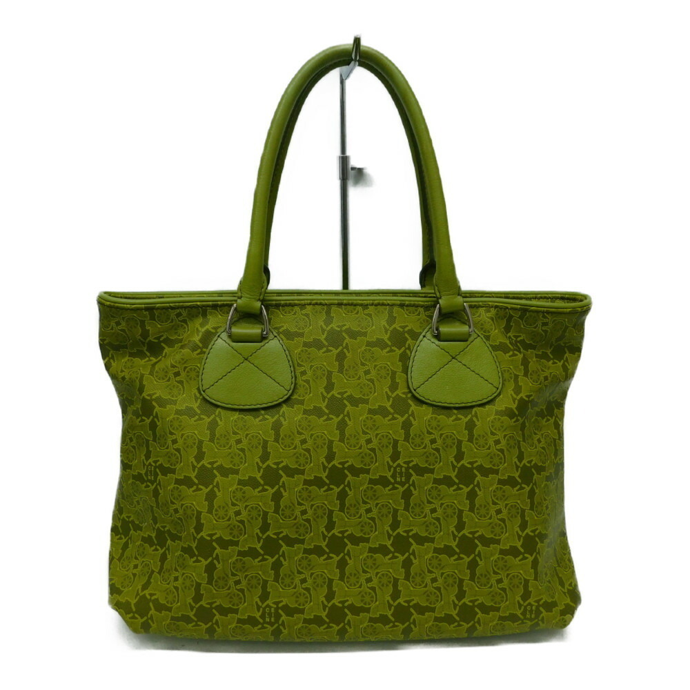 Celine Tote green Sulky carriage two Bag wheeled monogram canvas